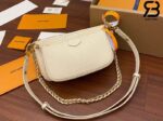 Túi LV Multi Pochette Monogram Empreinte Cream White Trắng Best Quality