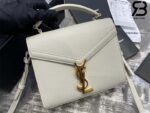 Túi YSL Cassandra Mini Top Handle Grained Calfskin Blanc Vintage Màu Trắng 20CM Best Quality