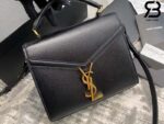 Túi YSL Cassandra Top Handle Grained Black Gold Đen Khóa Vàng Da Calfskin 20CM Best Quality