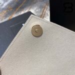Túi YSL Envelope Medium Chain Bag Grained White Gold Trắng Khóa Vàng Da Calfskin 24CM Best Quality