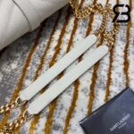 Túi YSL Envelope Medium Chain Bag Grained White Gold Trắng Khóa Vàng Da Calfskin 24CM Best Quality