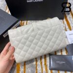 Túi YSL Envelope Small Chain Bag Grained White Gold Trắng Khóa Vàng Da Calfskin 21CM Best Quality