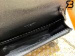 Túi YSL Envelope Woc Grained Black Silver Đen Khóa Bạc Da Calfskin 19CM Best Quality