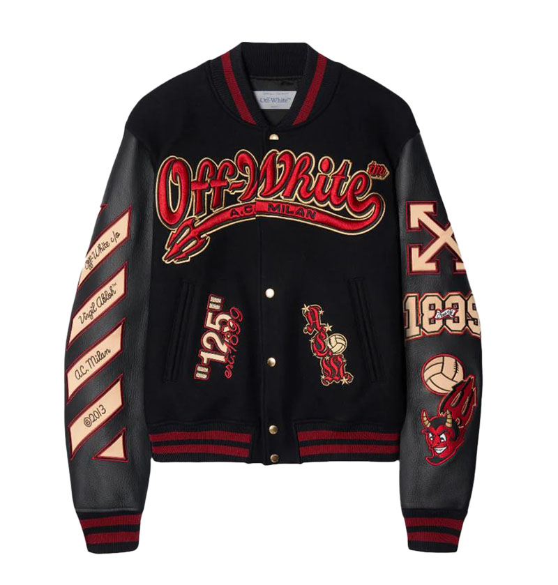 AC MILAN X OFF-WHITE- VARSITY JACKET