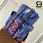 Ba Lô LV X NBA Christopher MM Backpack Xanh 44CM Best Quality