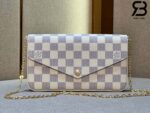 Túi LV Félicie Pochette Damier White Pink Trắng Hồng Best Quality