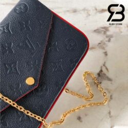 Túi LV Félicie Pochette Xanh Navy Đỏ Best Quality
