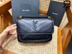 Túi YSL Niki Baby Chain Bag In Black Đen Da Cừu 21CM Best Quality