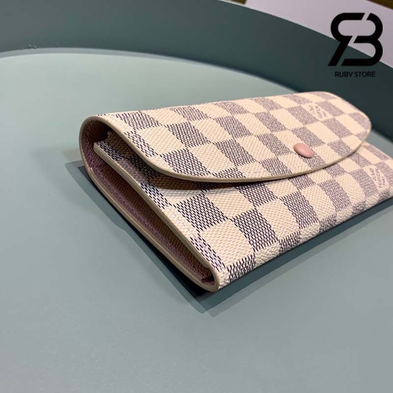 Louis Vuitton Clemence Wallet Damier Azur White in Coated Canvas with  Goldtone  US