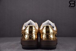 Giày Nike Air Force 1 Low Louis Vuitton Metallic Gold Best Quality