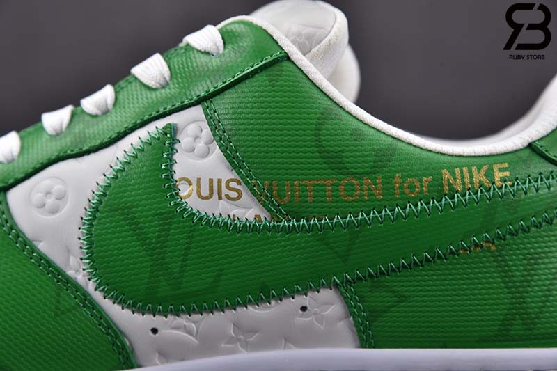 Giày Nike Air Force 1 Low Louis Vuitton White Green Xanh Lá Best Quality