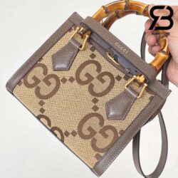 Túi Gucci Diana Jumbo GG Mini Tote Bag Nâu 20CM Best Quality