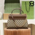 Túi Gucci Horsebit 1955 Medium Bag GG Supreme Nâu 28CM Best Quality