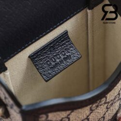 Túi Gucci Horsebit 1955 Phone Box Mini Bag GG Canvas Đen Best Quality