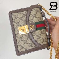 Túi Gucci Ophidia Mini Top Handle Bag GG Supreme Nâu Be Best Quality
