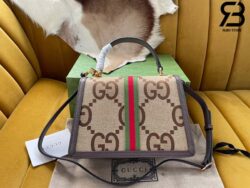 Túi Gucci Ophidia Small Top Handle Bag GG Jumbo Nâu Best Quality