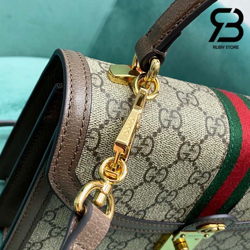Túi Gucci Ophidia Small Top Handle Bag GG Supreme Nâu Be Best Quality