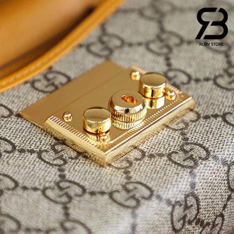 Túi Gucci Padlock Mini Bag GG Supreme Trắng Be 18CM Best Quality