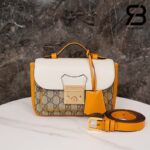Túi Gucci Padlock Mini Bag Trắng Leather GG Canvas 21CM Best Quality