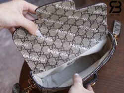 Túi Gucci & Balenciaga The Hacker Project Mini Gucci Horsebit 1955 Beige 20CM Best Quality