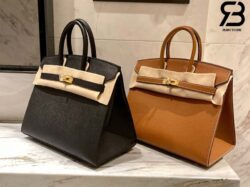 Túi Hermes Birkin 30 Đen Epsom Noir Khóa Vàng Khâu Tay Best Quality