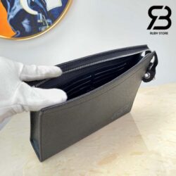 Túi LV Pochette Voyage Đen Taiga Leather 27CM Siêu Cấp