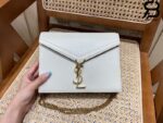 Túi YSL Cassandra Medium Chain Bag Caviar Blanc 22CM Best Quality