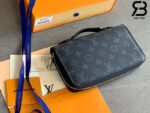 Ví LV Zippy Wallet XL Monogram Eclipse Xám 22CM Best Quality
