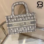 Túi Mini Dior Book Tote Blue Màu Xám 22cm Best Quality