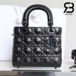 Túi Small Lady Dior Bag Màu Đen Diamond Cannage Calfskin 20CM Best Quality