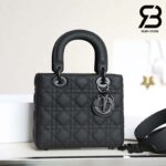 Túi Small Lady Dior Bag Màu Đen Ultramatte Cannage Calfskin 20CM Best Quality