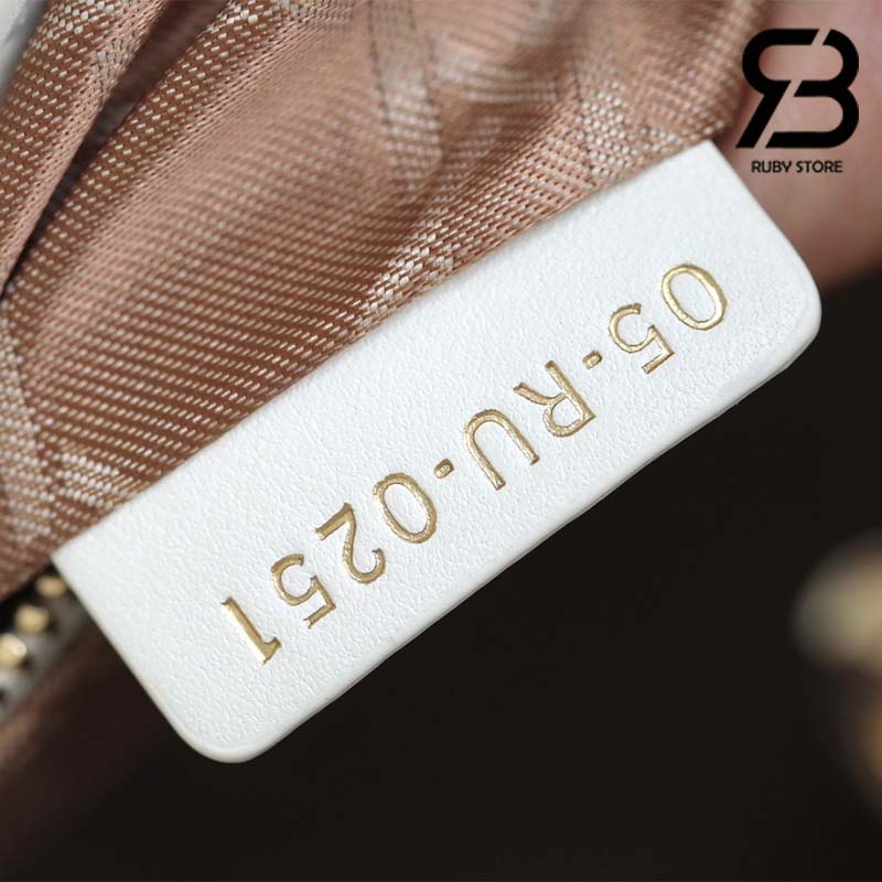Túi Small Lady Dior Bag Màu Trắng Latte Cannage Da Cừu GHW 20CM Best Quality