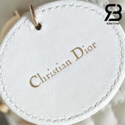 Túi Small Lady Dior Bag Màu Trắng Latte Cannage Da Cừu GHW 20CM Best Quality
