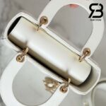 Túi Small Lady Dior Bag Màu Trắng Latte Cannage Da Cừu GHW 20CM Best Quality
