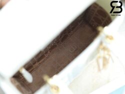 Túi Small Lady Dior Bag Màu Trắng Latte Cannage Da Cừu GHW 20CM Best Quality
