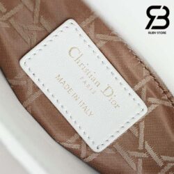 Túi Small Lady Dior Bag Màu Trắng Latte Cannage Da Cừu GHW 20CM Best Quality