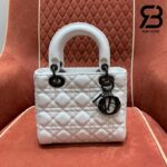 Túi Small Lady Dior Bag Màu Trắng Latte Cannage Da Cừu RHW 20CM Best Quality