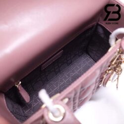 Túi Small Lady Dior Bag Màu Hồng Peony Cannage Da Cừu GHW 20CM Best Quality