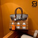 Túi Hermes Sac Faubourg Birkin 20 Day Ébène Matte Alligator Khâu Tay Best Quality
