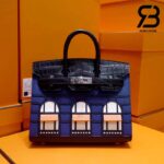 Túi Hermes Sac Faubourg Birkin 20 Night Blue Marine Matte Alligator / Deep Blue Madame Best Quality