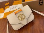 Túi LV Pont 9 Kem Smooth Calfskin 23CM Best Quality