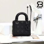 Túi Mini Lady Dior Bag Màu Đen Ultra Matte Calfskin 17CM Best Quality