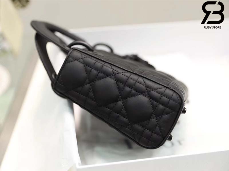 Túi Mini Lady Dior Màu Đen Ultra Matte Calfskin 17Cm Best Quality