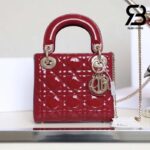 Túi Mini Lady Dior Bag Màu Đỏ Patent Calfskin Da Bóng 17CM Best Quality