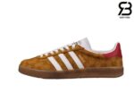 Giày adidas x Gucci Gazelle GG Beige Brown Siêu Cấp
