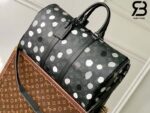 Túi LV X YK Keepall 45 Monogram Màu Đen Bạc Eclipse Best Quality