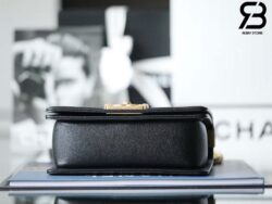 Túi Chanel Boy Small Đen Chevron Da Caviar Khóa Vàng Best Quality