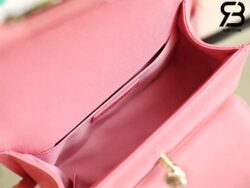 Túi Chanel Boy Small Màu Hồng Chevron Da Caviar Khóa Vàng Best Quality