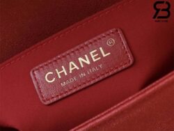 Túi Chanel Boy Small Màu Đỏ Da Caviar Khóa Vàng Best Quality