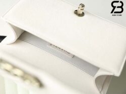 Túi Chanel Boy Small Màu Trắng Chevron Da Caviar Khóa Vàng Best Quality